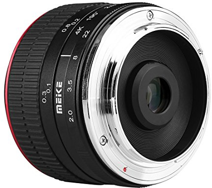 Meike 6,5 mm f/2.0 rundes Fischaugenobjektiv für Sony A7 A6000, A6300, A6500, Nex3, Nex3n, Nex5, Nex5t, Nex5R, Nex6, Nex7 spiegellos