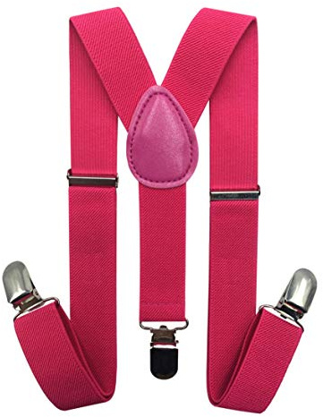 Consumable Depot CD Kids Suspender for Boys and Girls, Adjustable Children and Toddler Suspender (Fuchsia)