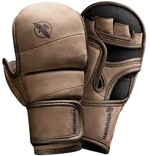 Hayabusa T3 LX Leather 7oz MMA Sparring Training Gloves Men & Women - Brown, Large