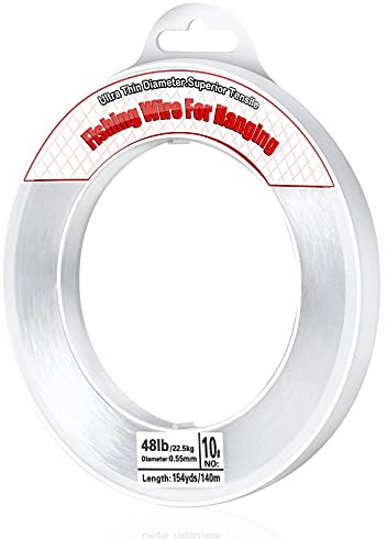 140m Angelschnur Auf Spule, 0,55mm Transparent Nylonschnur Tragkraft 21,7kg | Reißfest Nylonfaden Ideal Für Perlenschmuck Armbänder, Nähen Hobby, Aufhängen Ballongirlanden Dekoration