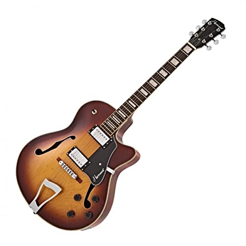 Hartwood Novella Chitarra Elettrica Hollowbody Jazz Vintage Sunburst