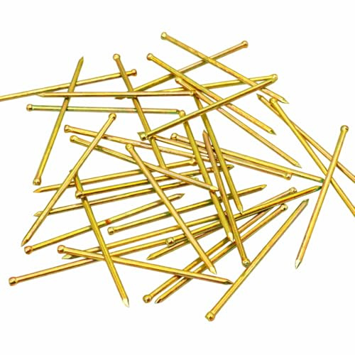 Paquete de 50 unidades. Clavos de acero galvanizado de 1,5 x 40 mm con cabeza pequeña, clavos para carpintería (50, 1,5 x 40 mm)