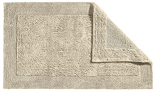 Erwin Müller Badematte, Badteppich Uni Serie Stuttgart beige Größe 60x100 cm - extra dick, hohe Saugfähigkeit, 100% Baumwolle