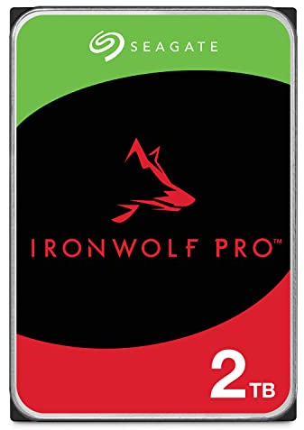 Seagate IronWolf Pro, 2 TB, Enterprise NAS Internal HDD –CMR 3.5 Inch, SATA 6 Gb/s, 7,200 RPM, 256 MB Cache for RAID Network Attached Storage, 3 year Rescue Services (ST2000NT001)