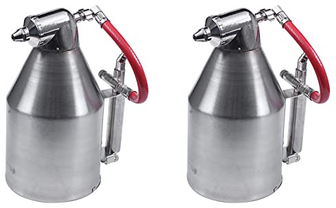 2 x Herramienta de pulverización de tolva de aire 3500 Ml Herramienta de textura de pintura Pulverizador de pintura para tabiques secos ûr6 boquillas de aire, herramienta de tolva de yeso