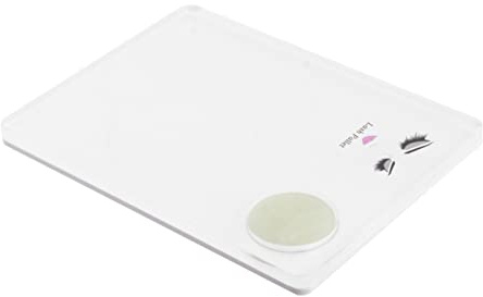 FRCOLOR 3 Stk Wimperntransplantationsbrett Maneki Neko Wimpernplatte Ablage Wimpernverlängerungstablett Wimpern Kleber Dichtung Wimpernpalette Mini-gong Weiß Tablettmatte Runden