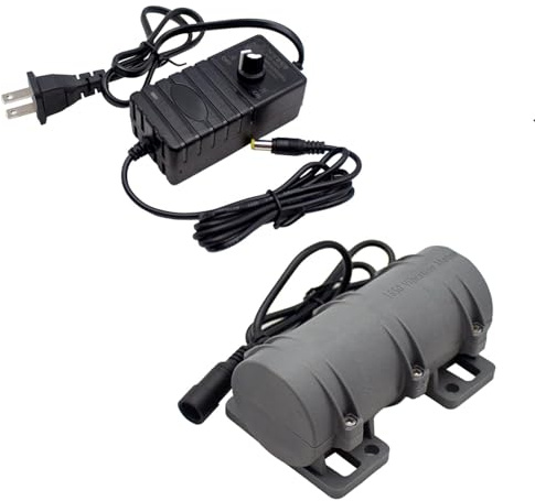 Bceer Vibrationsmotor DC 12V/24V Motor 3800RPM Große Leistung Elektrische Massage Bett Industrie Vibrator Sieb Vibrationsmotor 10W(Color:24V)