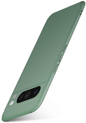 moex für Google Pixel 8 Pro Hülle Ultra Dünn, Schutzhülle mit erhöhtem Kameraschutz, Slim Cover Hardcase Backcover, Dünnste Handyhülle Minimalistisch Alpha Case, Matt Oliv