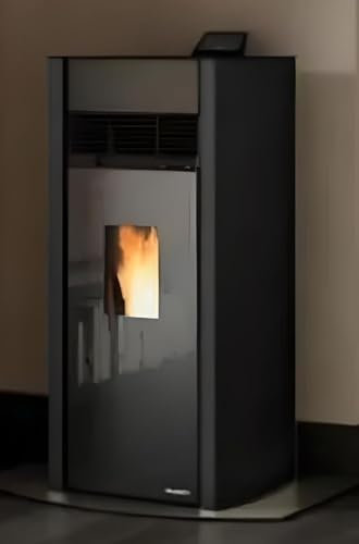 STUFE - STUFA A PELLET - BIANCA 12 PRO3 LUX CANALIZZABILE NERA STUFA A PELLET ECOFIRE - PALAZZETTI