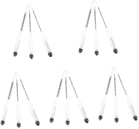 TOPBATHY 15 STK Alkoholmessgerät weintasting weinprobe Weinometer brausegarnitur Meter Alkoholmesser für Spirituosen Bier Aräometer Werkzeug Messinstrument Prüfer Glas