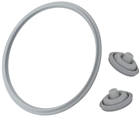 Bouge Piezas de Repuesto para Ollas a Presión, Goma para Olla y 2 Sellos de Señal de Cocción Compatible con WMF Olla a Presión con Tapa 2,5l - 8,5l Silicona (Juego de 3)