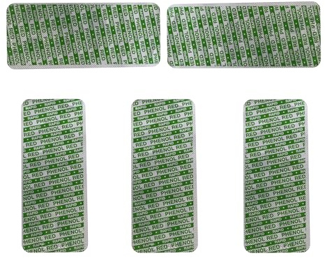 HAF® 50 testtabletter Phenol Red Rapid för skakatestare – Exakt kemisk bestämning av pH-värde – Kvalitet: Tillverkat i Tyskland – Antal: 5 blister med 10 tabletter