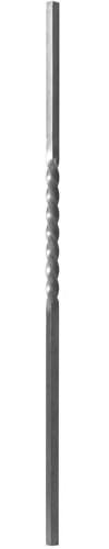 IAM DESIGN Asta decorativa 1200 mm, 30 x 30 mm, con bordo per saldatura, asta in ferro, adatta per corrimano, ringhiere per scale, in ferro battuto