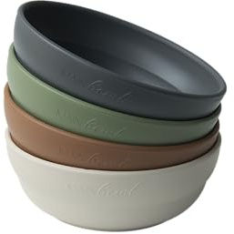 reMAIN Lot de 4 bols incassables (450 ml) - Sans BPA - Passe au lave-vaisselle - Idéal pour les enfants, le camping et l'extérieur - Bols incassables en plastique recyclé (fabriqués en Allemagne