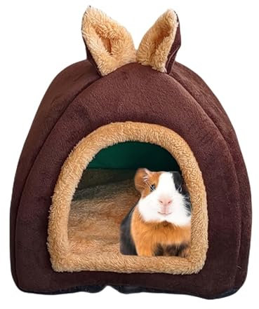Hamsterhütte, kleines Haustierhaus, Igelkäfignest, warmes Haustierhaus für Hamster, Kleintierheim, abnehmbares Haustierhaus, gemütliches Hamsterbett, rutschfestes Igelhaus, warmes Chinchilla-Nest