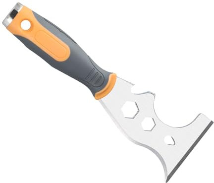 Spatola Multiuso 16 in 1, Spatola per Stucco, Raschietto Muro, Spatola per Stucco Muro, Strumento per Pittori Acciaio Inossidabile, Adatto per La Rimozione Rapida di Vernice e Carta da Parati