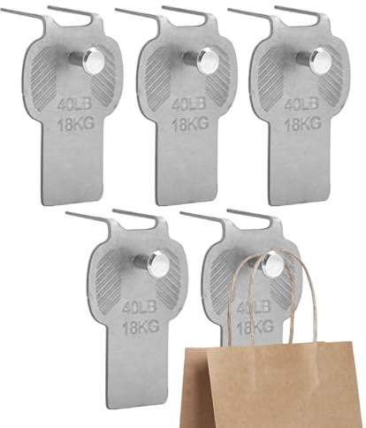 Porte-Tableau - 5 Pièces Attaches Métalliques pour Accrochage Lourd - Système De Fixation Amovible Pour Placo-Plâtre - Support Décoration Murale Salon, Salle À Manger, Locations, Miroirs Et Peintures