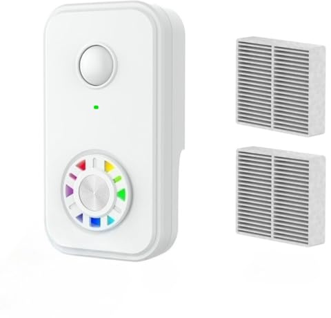 Purificatore d'aria plug in per casa e camera da letto, purificatore d'aria agli ioni negativi con filtro HEPA, ionizzatore portatile silenzioso per fumatori, elimina gli odori da animali domestici