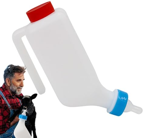 Biberon pour Corders | Biberons avec échelle pour agneaux, équipement d'allaitement pour Petits Animaux de 800 ML avec Manche Ergonomique pour élevage de Moutons, chèvres et Chiots