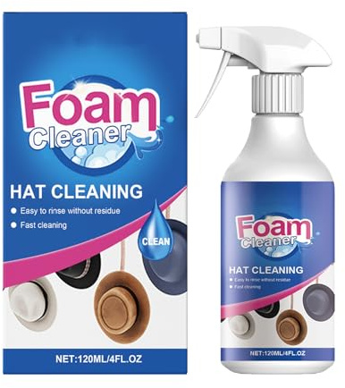 KOAHDE Trockenes Fleckentfernerspray zum Entfernen von Flecken,Mützenreinigungsmittel,120ML,1PC,Sicher für Alle Arten von Stoffen