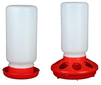 Set di mangiatoia automatica per pulcini e abbeveratoio, piccolo distributore di cibo per polli, anatre e uccellini