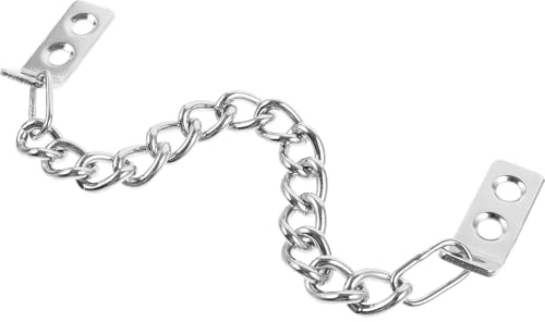 FOMIYES Catena Antifurto per Porta in Metallo Nichelato, Catena per Appendere Porte di Armadi e Vetrine, Catenaccio per Porta D’ingresso Versatile e Resistente, Facile Installazione