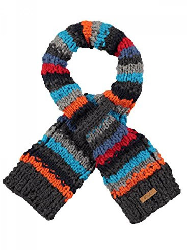 Barts 3757019 Skeely Scarf Dark Heather Schal Streifen Strickschal für Kinder, Babys One Size