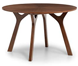 Julian Bowen Huxley Runder Tisch, Walnuss, Walnussoptik