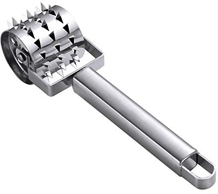IKAAR Meat Tenderizer Stainless Steel Meat Chopper Roller Meat Hammer for Steak, Chicken, Fish, Pork
