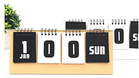 QINGGANGLING999 Bürokalender 2022 Jahr einfache Serie Perpetual Kalender Kraft Papier Kalender Agenda Organizer tageszeitplan Planer Tischkalender Wochenplaner (Color : Black)