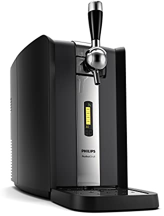 Philips PerfectDraft Beer Keg Machine, Home Beer Draft System with LCD Display, 30 Days Fresh & 3°C Cold Beer, Real Tap Handle, Metal 6L Keg (HD3720/25)