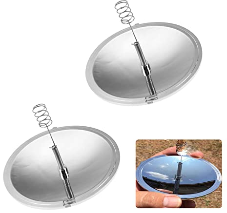 Parabolspiegel,Survival Solar Igniter,Anzündhilfe Für Draußen,Parabolic Mirror Fire,Solar Lighter,Make Reflector Fire,Spark Lighter,Outdoor Camping Feuer,Notfall Überlebens Set,2pc,Kiuiom
