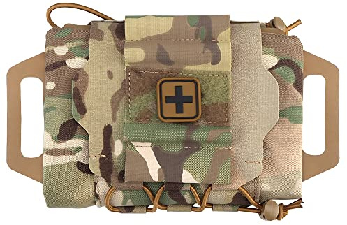 GYDEHUTJ, modello Cp, sacchetto per il primo soccorso MOLLE, sacchetto per emergenza medica tattico IFAK, micro kit per traumi con anello per cintura e fasce da laccio Cp