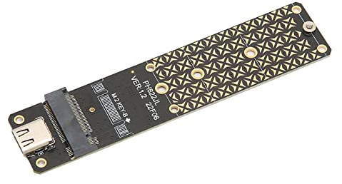 Adaptador M.2 a USB, 10 Gbps Transferencia Rápida NGFF M.2 Bkey SATa Disco Duro Fuerte Disipación de Calor SSD Multifuncional a USB3.1 Tipo C 10G Soporte de Tarjeta Adaptadora 2230 2242 2260 2280 Tama