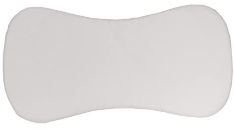 Babyline Almohada bebé Piqué Premium, Ayuda a Prevenir y Tratar la Plagiocefalia, Hipoalergénica, Transpirable y Desenfundable (2 Fundas Incluidas) (Piqué Blanco)