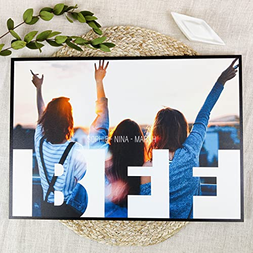 Beste Freundin Geschenke Holzbild - Foto Geschenk - personalisierbar zum Hinstellen/Aufhängen optional beleuchtet Geschenke Für Beste Freundin, Weihnachtsgeschenke Beste Freundin, BFF Geschenk