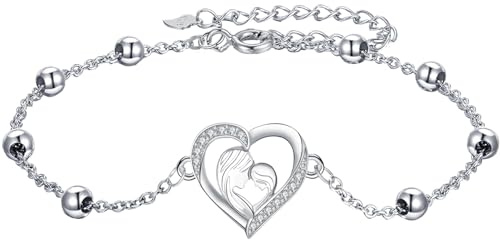 J.MUEN Damen Armbänder Silber 925, Geburtstag Muttertag Weihnachten Geschenk für Mama Ehefrau Freundin
