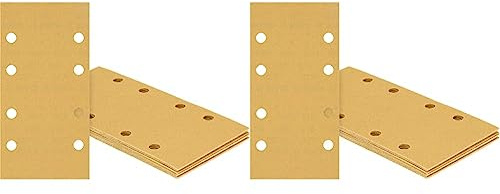 Bosch Professional 10x Schleifpapier Expert C470 mit 8 Löchern (für Hartholz, Farbe auf Holz, 80x133 mm, Körnung 100, Zubehör Schwingschleifer) (Packung mit 2)
