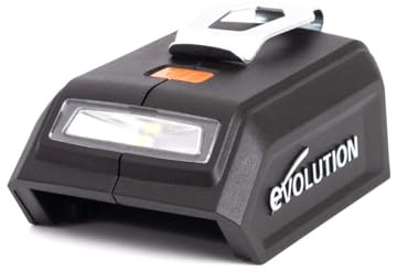 Evolution Power Tools USB Charger & LED Light, Compatible with Evolution & Erbauer 18V EXT Batteries, Dual Port USB A & USB C, Quick Charge - Batteries & Cables Sold Separately