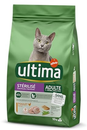 Ultima Croquettes pour Chat Stérilisé Adult avec du Poulet - 10kg