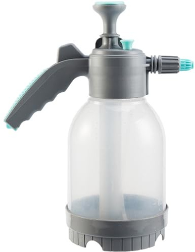 Pompa Spruzzatore Flacone Spray Trasparente da 2 Litri 2 Modalità PP Spruzzatore a Pressione Antiscivolo con Valvola di Decompressione Spruzzatore d'Acqua Portatile per Irrigazione Giardinaggio Pulizi