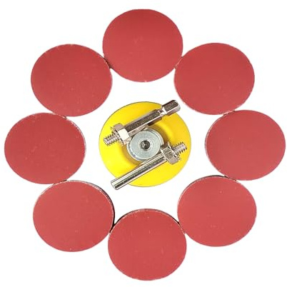 Wanmutrun 50 mm Discos de Lija Set Hook and Loop Abrasivo Papel 1000 piezas Grano40 Papel de Lija es la Mejor Opción Para Pulir Pequeñas áreas