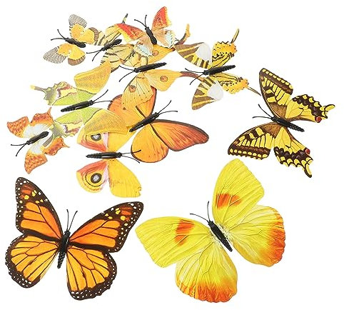 WHAMVOX 12stücke Schmetterling Wandaufkleber Wanddekoration Für Zuhause Deko Für Partys Und Hochzeiten Einfach Anzubringen Herbstliche Farben