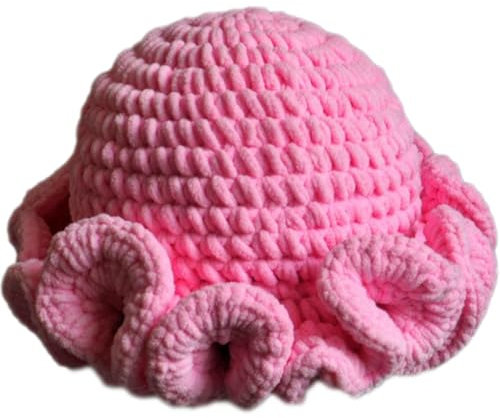 BHFYOB Winter Strickmütze Erwachsene und Baby Mütze Stretchy Strickmütze Kreative Weiche Mütze für Fußballspiele und Familienfoto