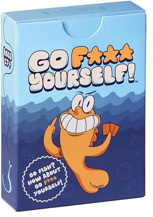 Go F Yourself! – The Grown Up Go Fish Card Game You've Always Wanted | Hilarious Party Game for Grown Ups, 2+ Players | 52 Cards, 13 Unique Pairs, Bold and Vibrant Colors, Blue
