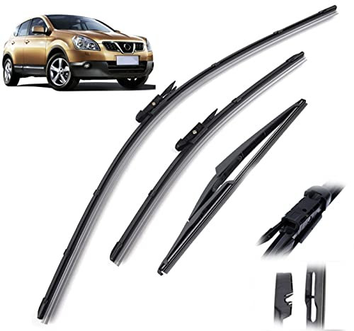 Windshield Windscreen Wiper Blades Front Rear Window Wiper Blade,For Nissan,For Qashqai,For Dualis J10 2006-2010 2011 2012 2013