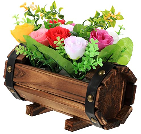HOMOCONO Faux Bonsaï en Pot, Fleurs Artificielles Mariage, Bois Rustique | Déco de Banquet et Fête, Style Réaliste Solide, Entretien Simple, Usage Longue Durée Couleur Aléatoire