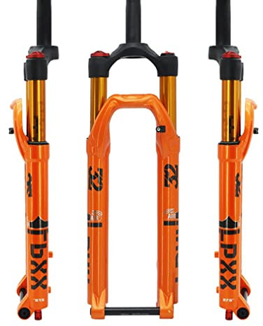 Mountainbikes, Downhill-Gabel, 66 cm, 69,5 cm, 73,5 cm, DH, Federung, 28,6 mm, gerade, Luftgabel, 120 mm, verstellbarer Rückprall, 100 x 15 mm Steckachse, Vordergabel