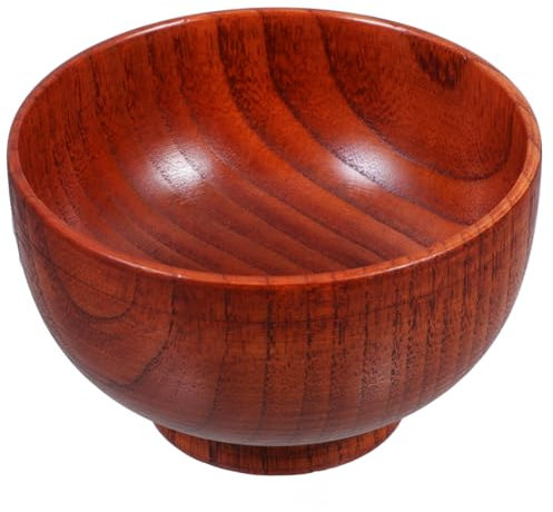 UTHCLO 1pezzi Ciotola di Legno per Insalata e Frutta Bowl Pratica e Elegante per Snack e Dessert Materiale Naturale e Sicuro Design Creativo per Tavole e Feste
