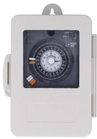 Yunir Flexible Control Mechanics Switch 24h Cycle Time Relay for Breeding, Irrigation AbSsize 188 X 131 X 56.5 Mm